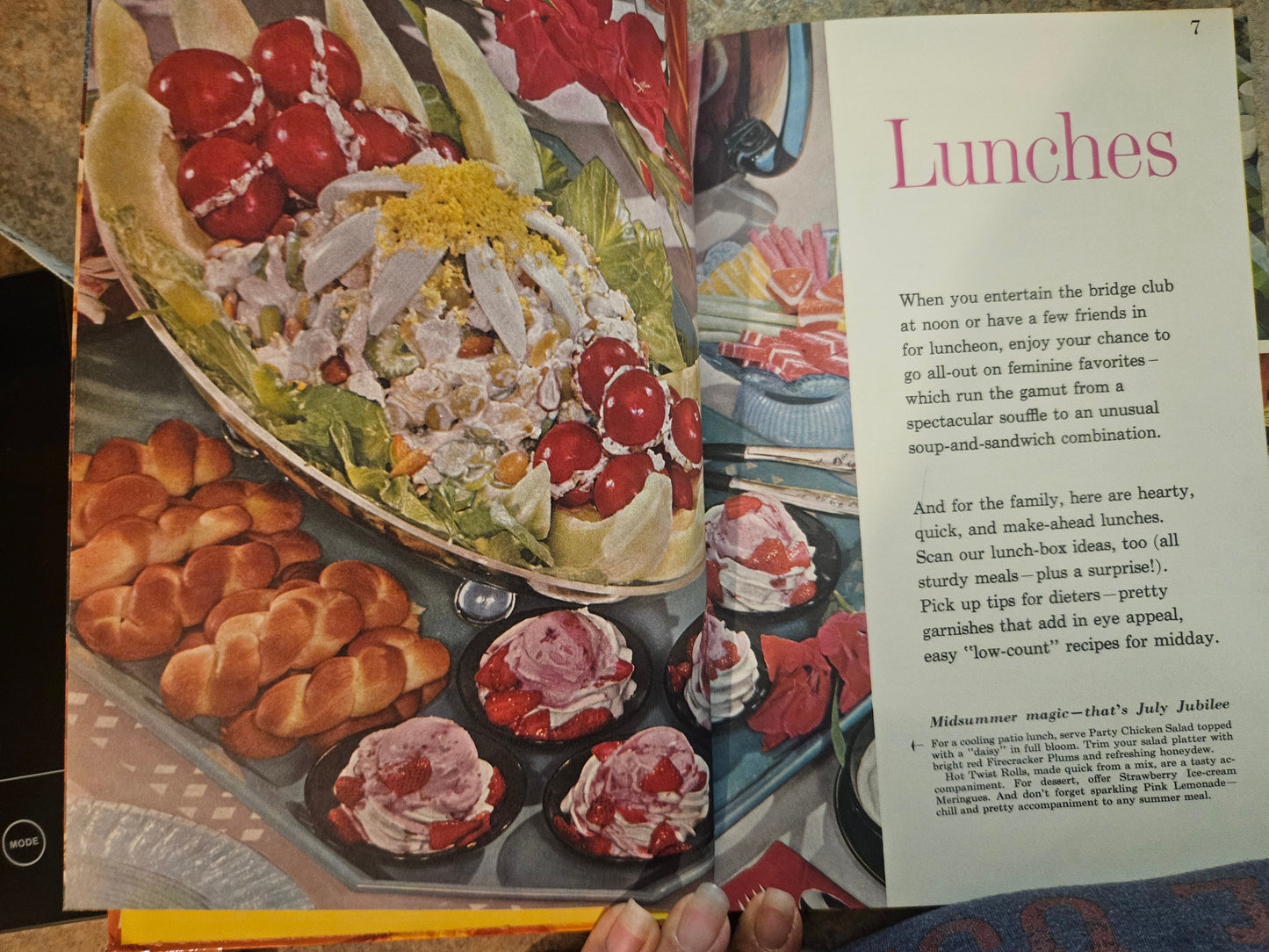 Better Homes & Gardens Lunches and Brunches — 1963, Creative Cooking Library, Hardcover, Vintage