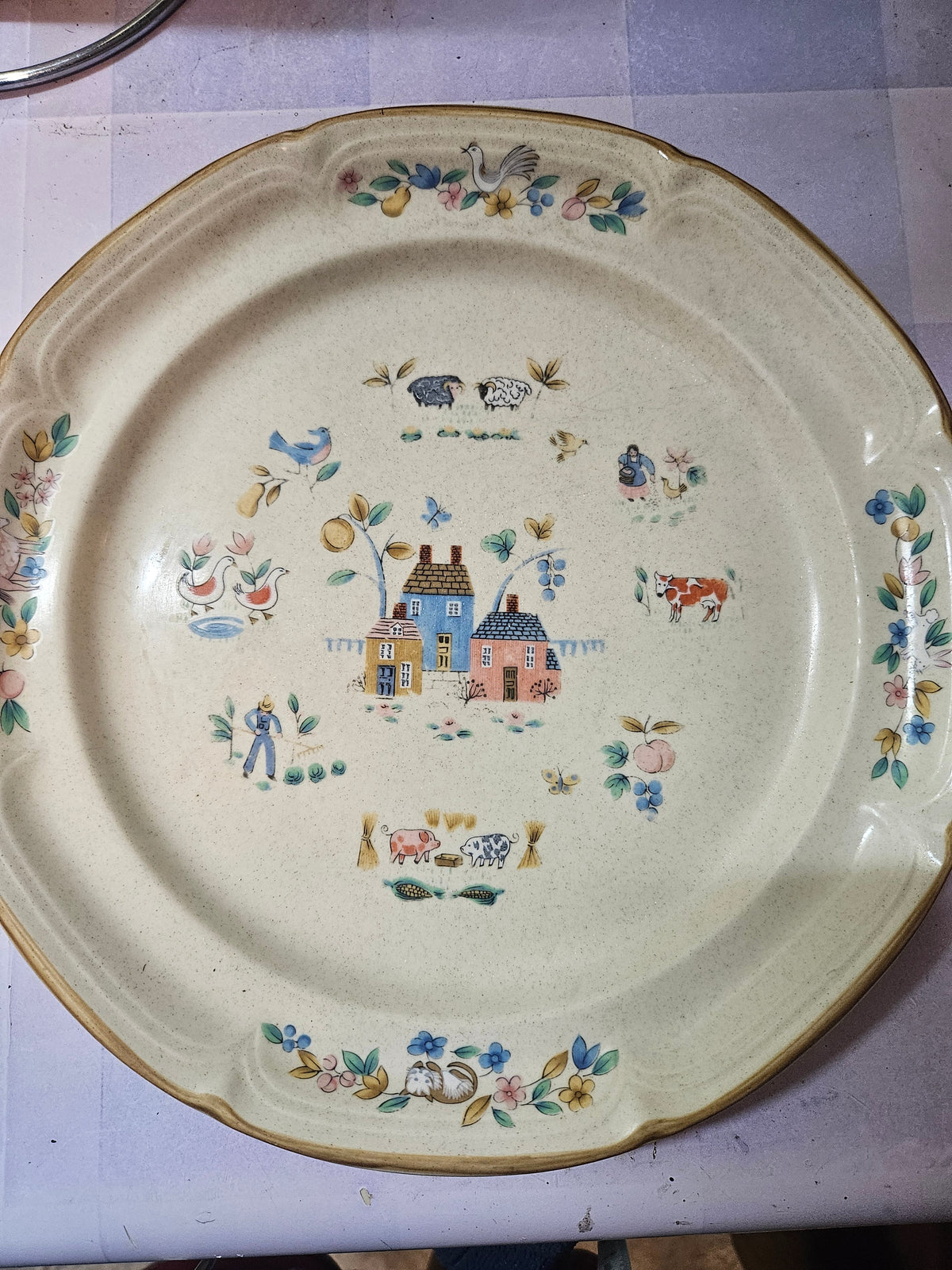 Vintage Heartland International Stoneware Dinner Plates