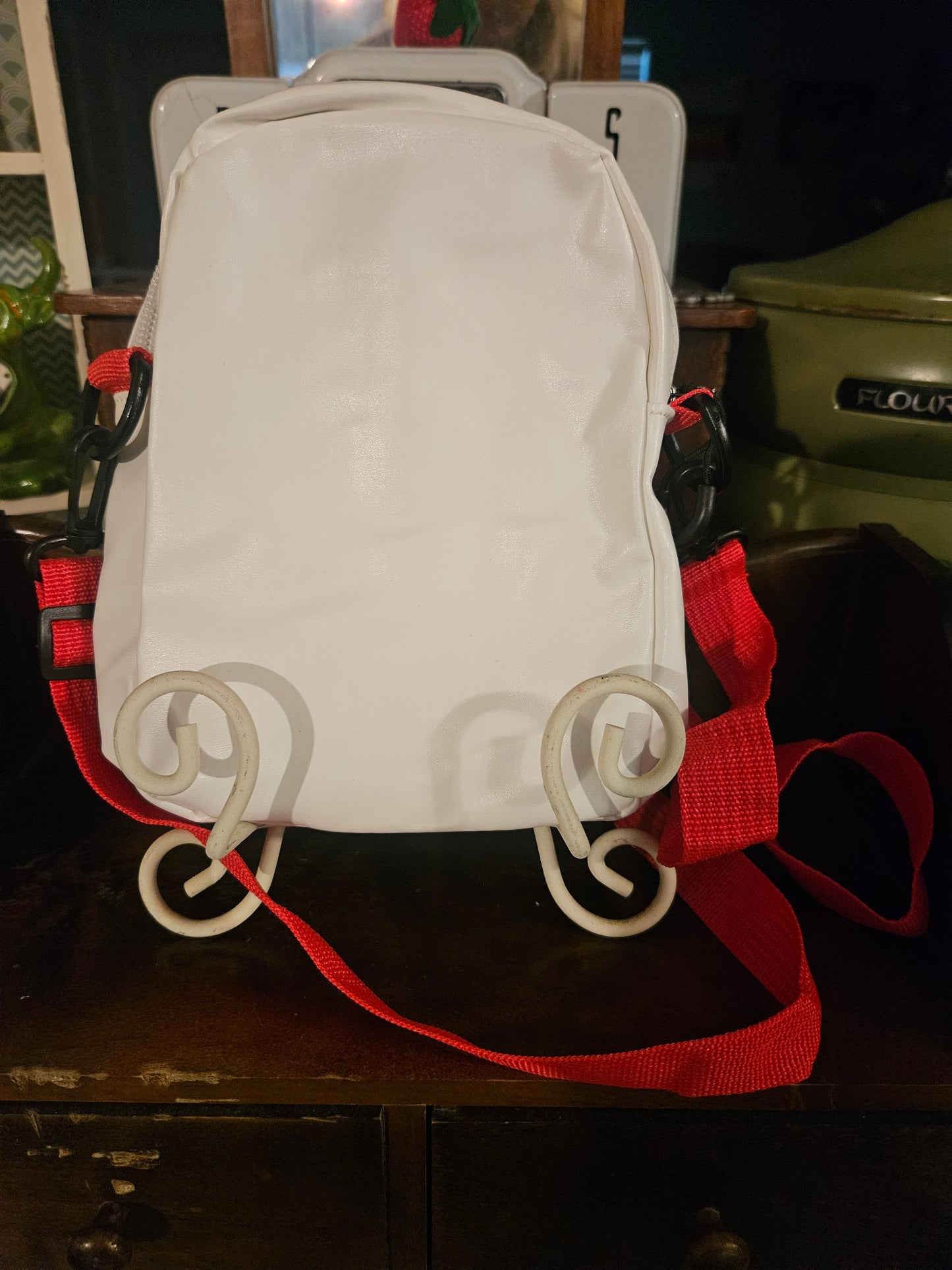 Red & White Sneaker Lace-Up Mini Crossbody Bag